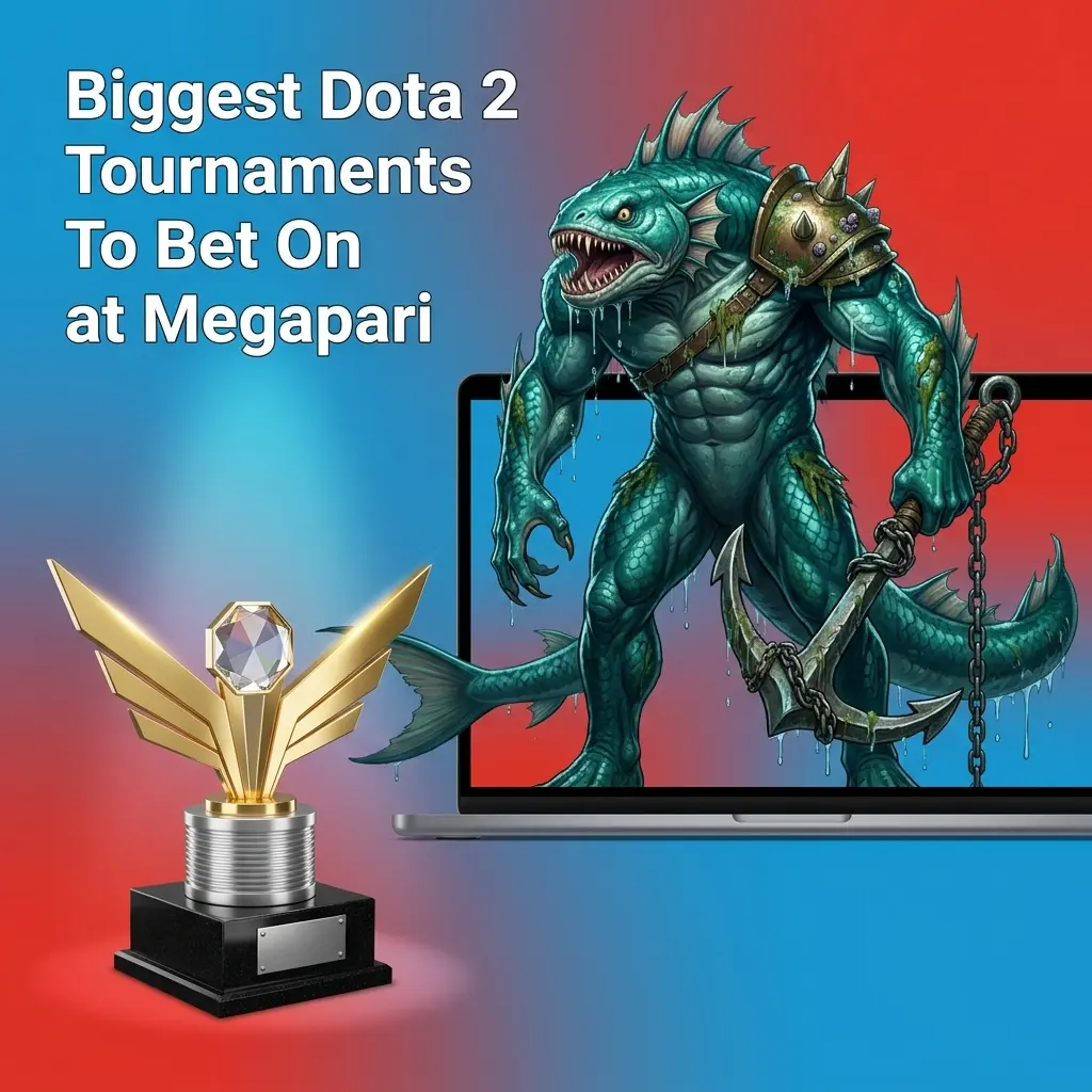 Megapari Dota 2 betting tournaments including The International, ESL One, PGL Majors, and BLAST events