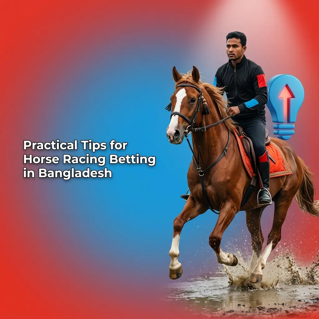 Practical horse racing betting tips showing form analysis, track conditions, bankroll management, and Megapari tools in Bangladesh