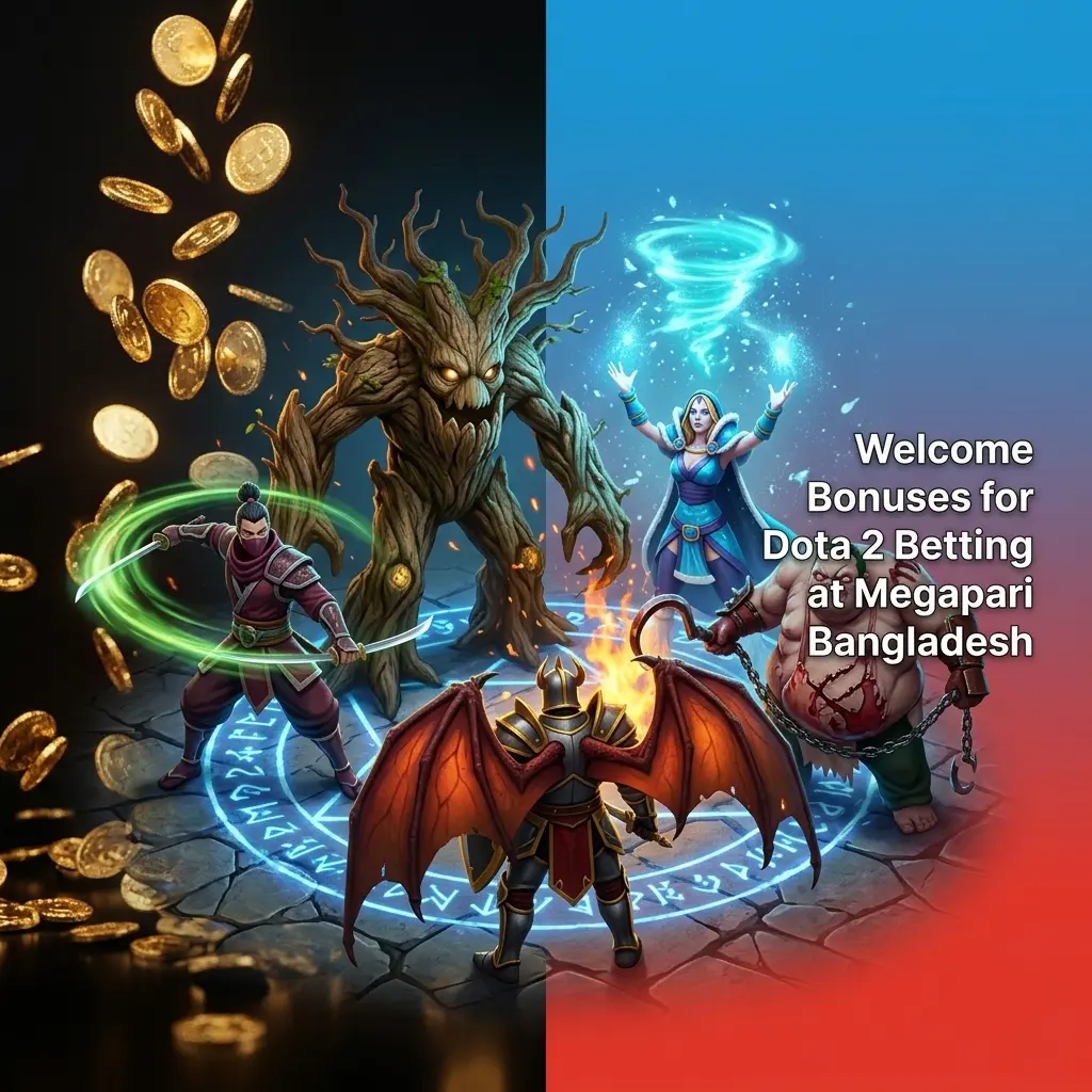 Megapari Bangladesh welcome bonus up to 35,000 BDT across 2 deposits for Dota 2 sportsbook betting