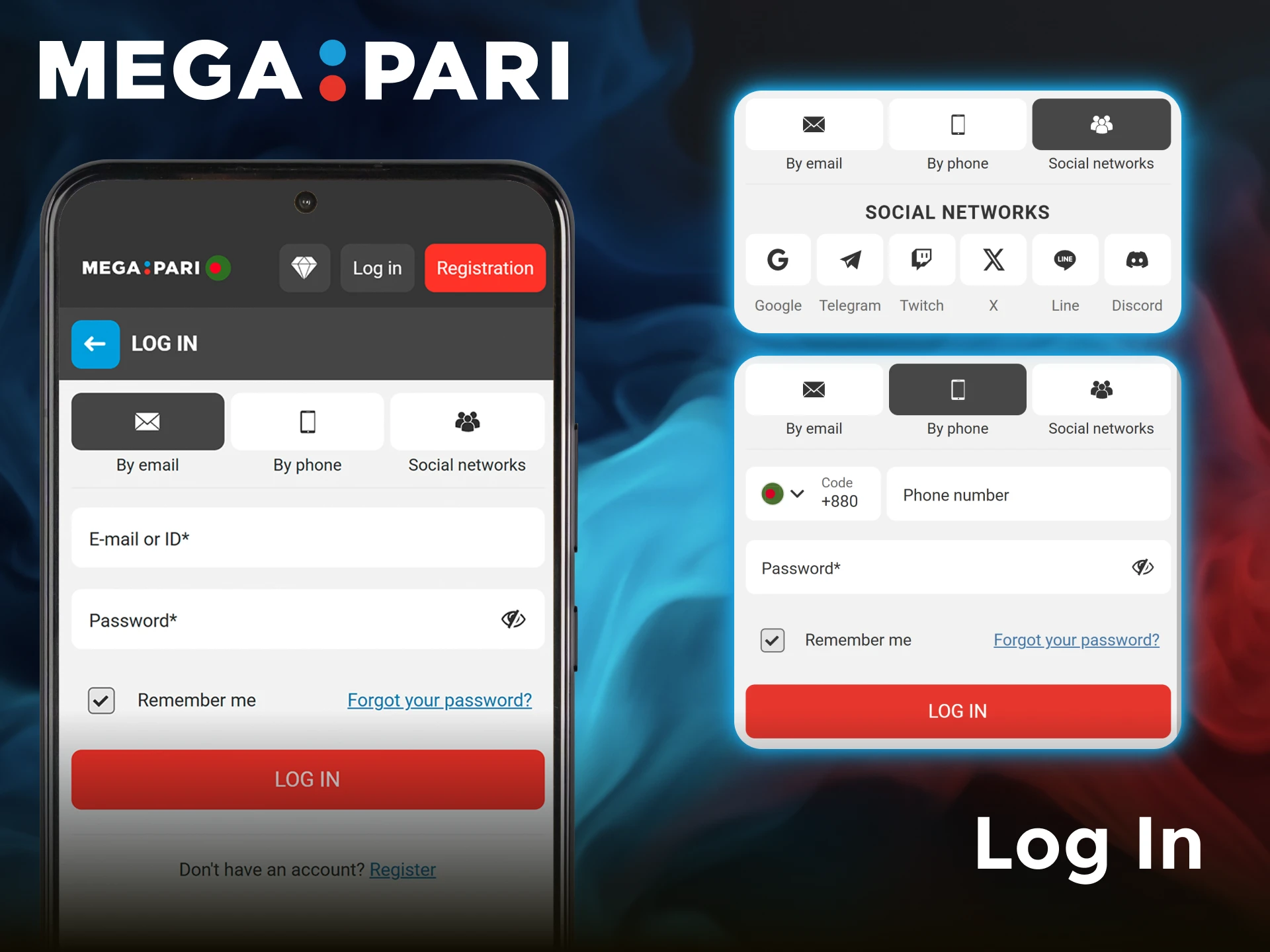 Log in to the Megapari App dashboard to start playing immediately.
