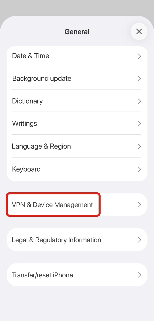 Trust the developer profile in your settings to launch the Megapari App.