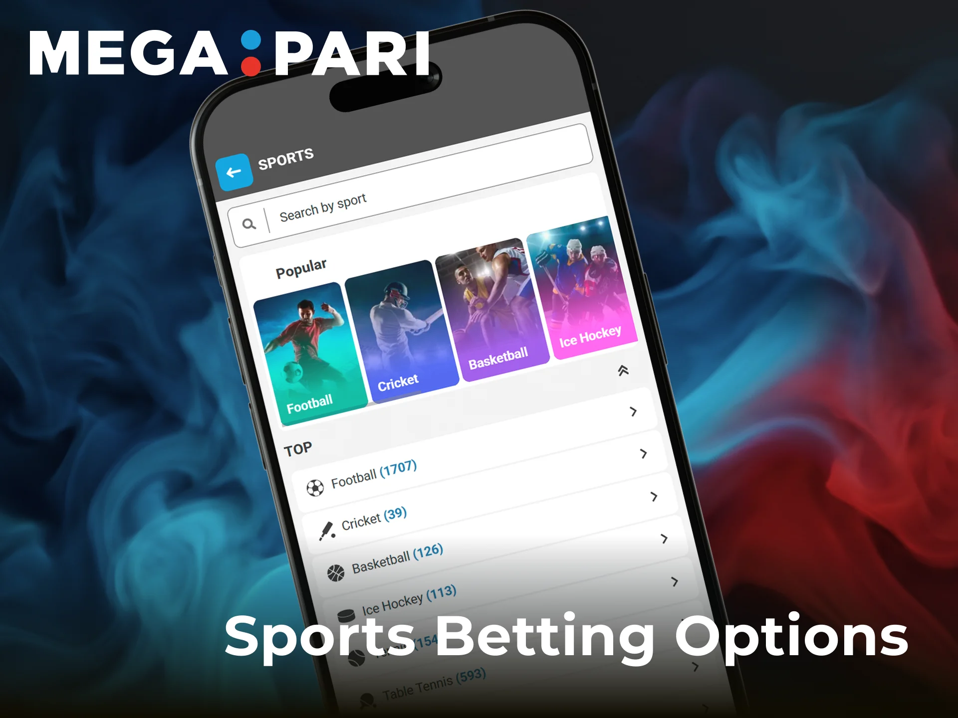 Explore diverse sports betting options available in the official Megapari App.
