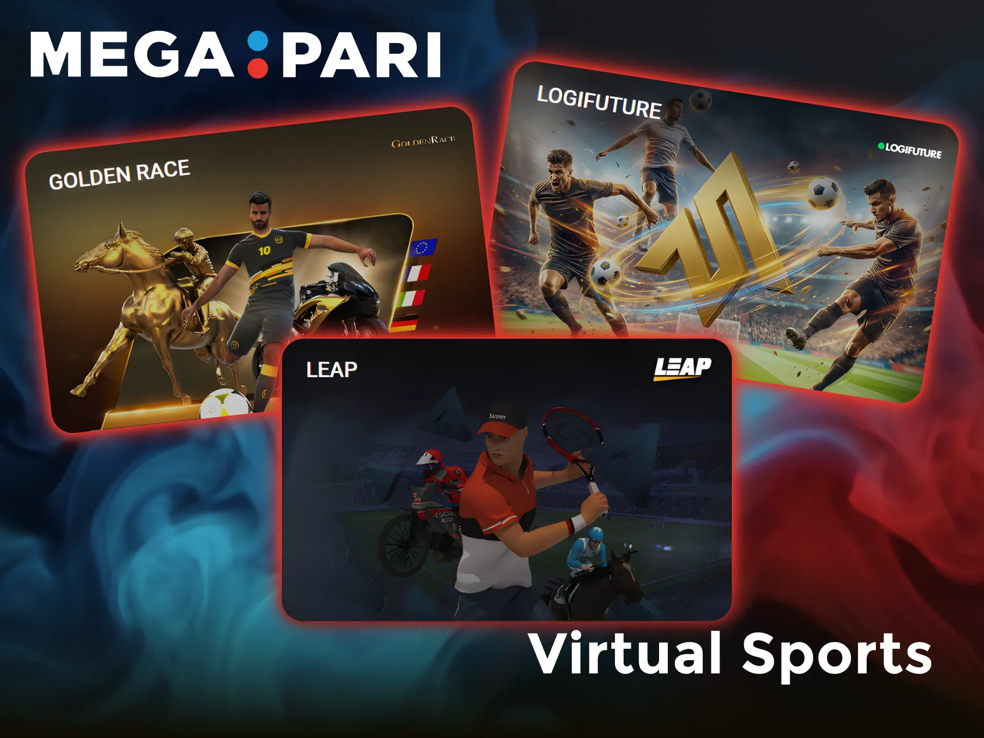 Place virtual sports betting wagers online on the Megapari platform.