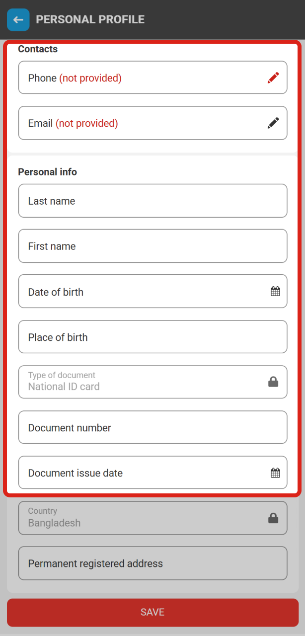Submit proof of identity to complete your Megapari account verification process.